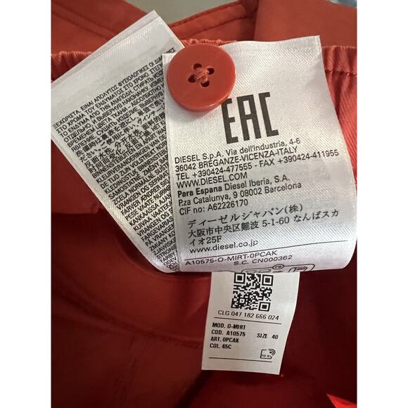 Free People DIESEL O-MIRT CARGO SKIRT Size IT 40 Coral - Picture 12 of 13